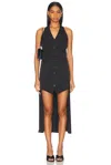 Helmut Lang Halter Vest Dress In Black
