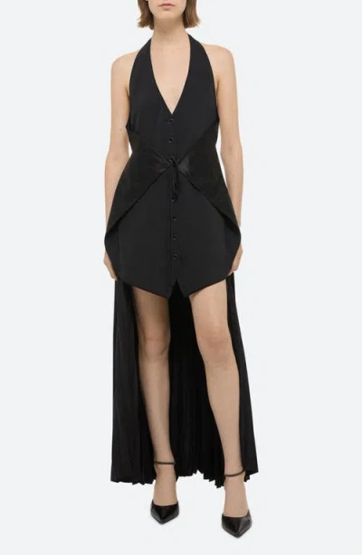 HELMUT LANG HELMUT LANG HALTER VEST HIGH-LOW DRESS