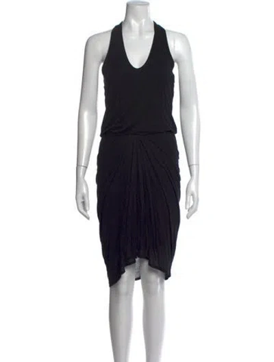 Pre-owned Helmut Lang Halterneck Midi Length Dress In Black