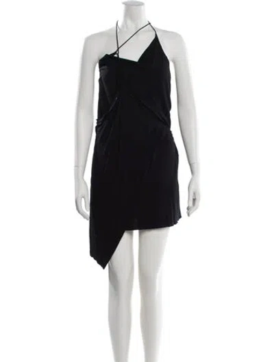 Pre-owned Helmut Lang Halterneck Mini Dress In Black