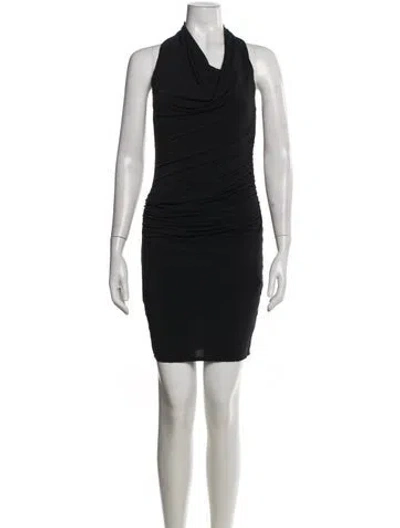 Pre-owned Helmut Lang Halterneck Mini Dress In Black