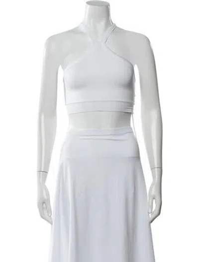 Pre-owned Helmut Lang Halterneck Sleeveless Crop Top In White