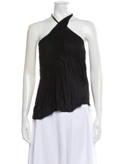 Pre-owned Helmut Lang Halterneck Sleeveless Top In Black