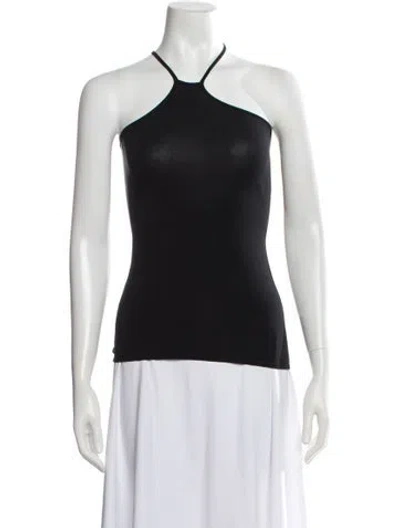 Pre-owned Helmut Lang Halterneck Sleeveless Top In Black