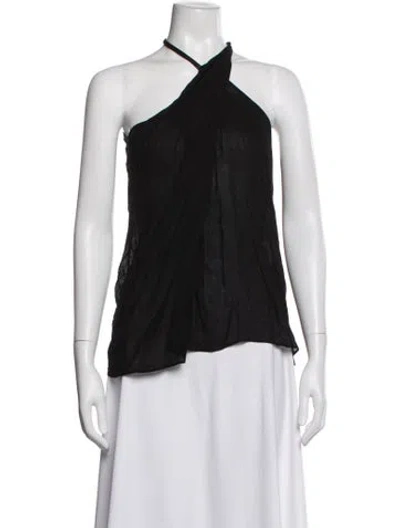 Pre-owned Helmut Lang Halterneck Sleeveless Top In Black