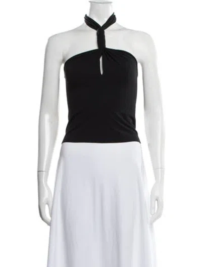 Pre-owned Helmut Lang Halterneck Sleeveless Top In Black