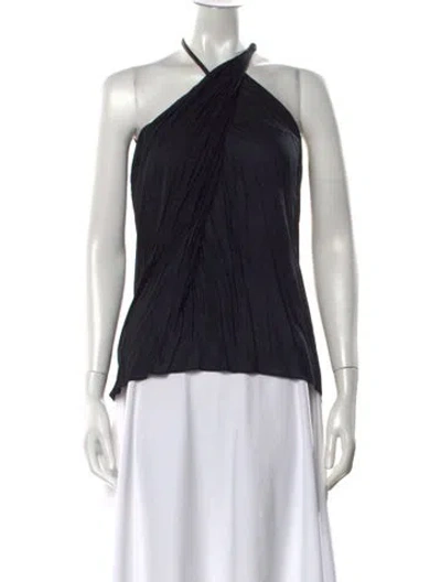 Pre-owned Helmut Lang Halterneck Sleeveless Top In Blue
