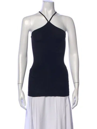 Pre-owned Helmut Lang Halterneck Sleeveless Top In Blue