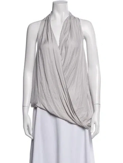 Pre-owned Helmut Lang Halterneck Sleeveless Top In Grey