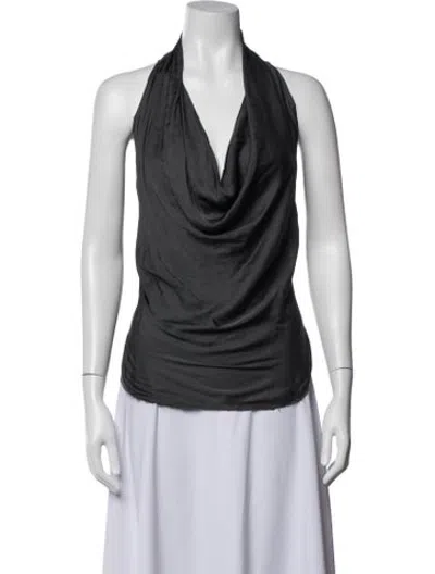 Pre-owned Helmut Lang Halterneck Sleeveless Top In Grey