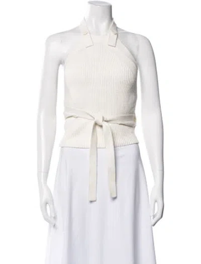 Pre-owned Helmut Lang Halterneck Sleeveless Top In Neutral