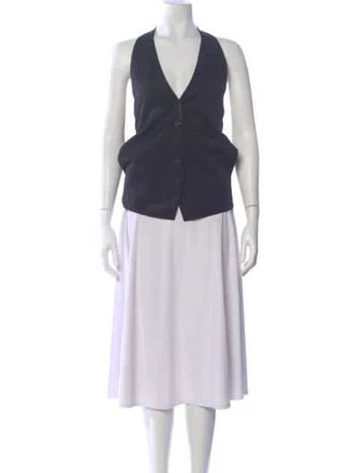 Pre-owned Helmut Lang Halterneck Sleeveless Top W/ Tags In Black