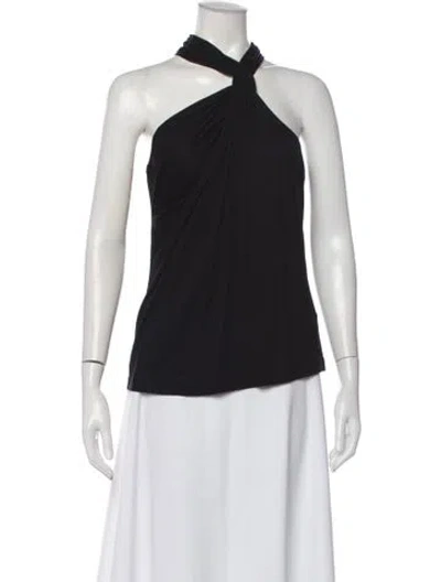 Pre-owned Helmut Lang Halterneck Sleeveless Top W/ Tags In Black