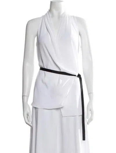 Pre-owned Helmut Lang Halterneck Sleeveless Top In White