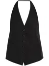 Helmut Lang Halterneck Tank Top In Black