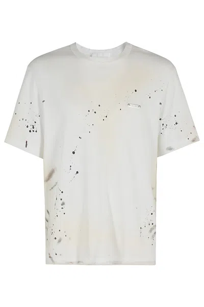 Helmut Lang Hand-painted White Cotton T-shirt