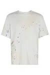 Helmut Lang Hand-painted White Cotton T-shirt