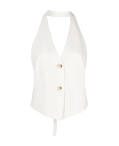 Helmut Lang Hanging Neck Vest In White