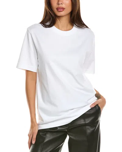 Helmut Lang Logo Crew Neck Slim Fit T-shirt In White