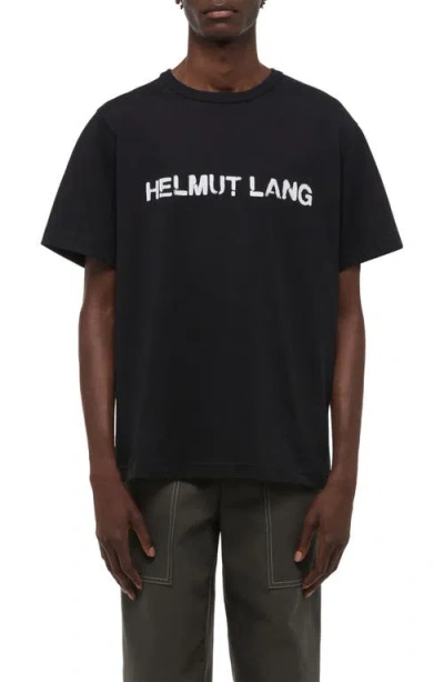 Helmut Lang Heavyweight Stencil Logo Graphic T-shirt In Black