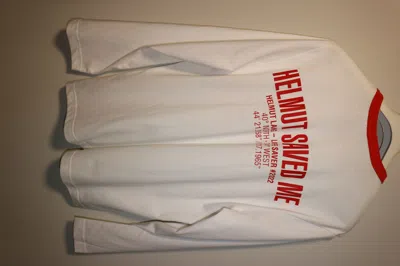 Pre-owned Helmut Lang "helmut Saved Me" Logo Tshirt In White