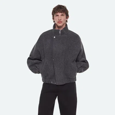 Helmut Lang High Neck Bomber In Gray