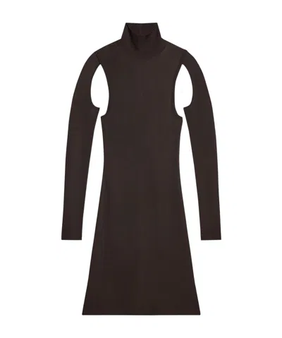 Helmut Lang Nike Zipped Cropped Hoodie In Brown