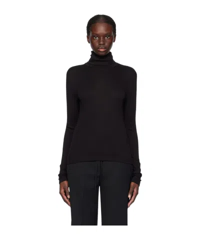 Helmut Lang High-necked Sweater In Black