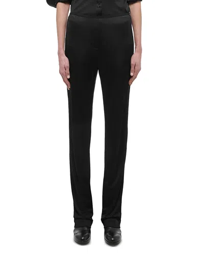 Helmut Lang Fluid Liquid Jersey Pants In Black