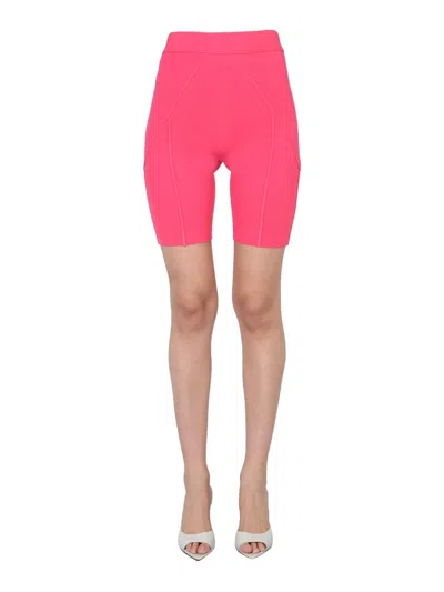 Helmut Lang High Waist Mini Bermuda Shorts For Women In Pink