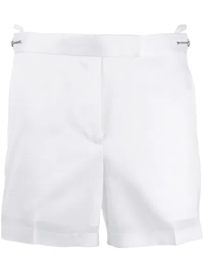 Helmut Lang High Waist Satin Shorts In White