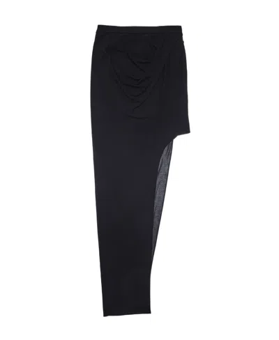 Helmut Lang High-waisted Asymmetric Maxi Skirt In Black