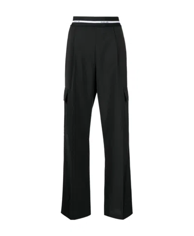 Helmut Lang High-waisted Cargo Trousers In Black
