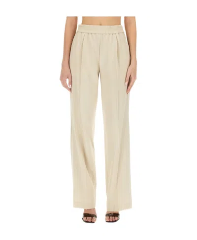 Helmut Lang Fluid Car Trousers In Beige