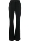 Helmut Lang High-waisted Slim-fit Trousers In Black