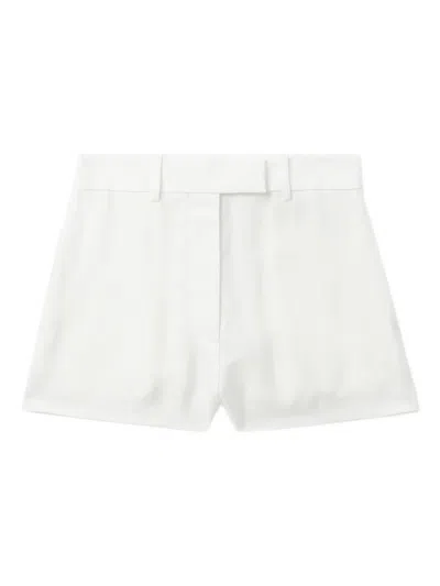 Helmut Lang High-waisted Tailored Shorts In White
