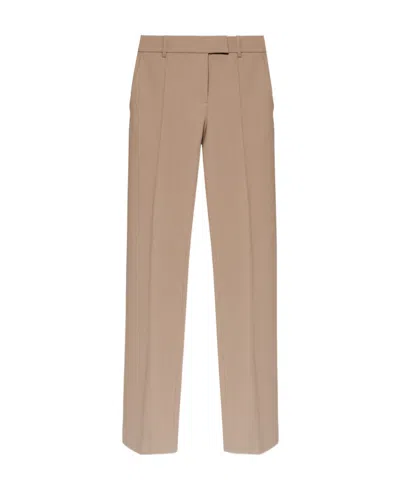 Helmut Lang High-waisted Tailored Trousers In Brown