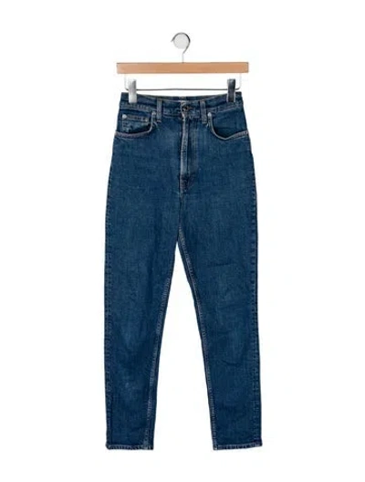 Pre-owned Helmut Lang High-rise Skinny Leg Jeans In Blue