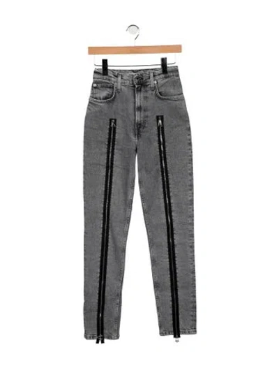 Pre-owned Helmut Lang High-rise Skinny Leg Jeans In Grey