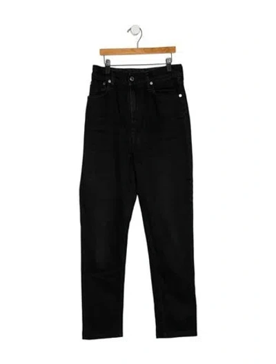 Pre-owned Helmut Lang High-rise Straight Leg Jeans In Black