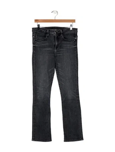Pre-owned Helmut Lang High-rise Straight Leg Jeans In Black