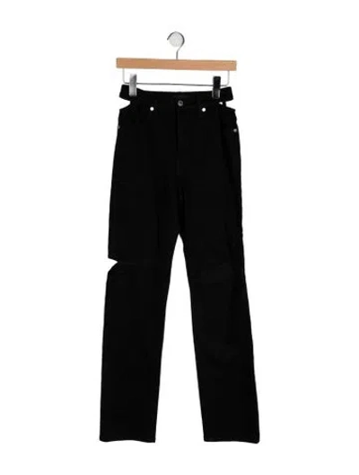Pre-owned Helmut Lang High-rise Straight Leg Jeans In Black