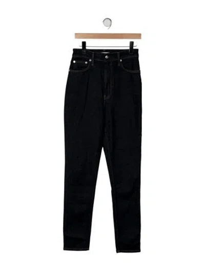 Pre-owned Helmut Lang High-rise Straight Leg Jeans In Black