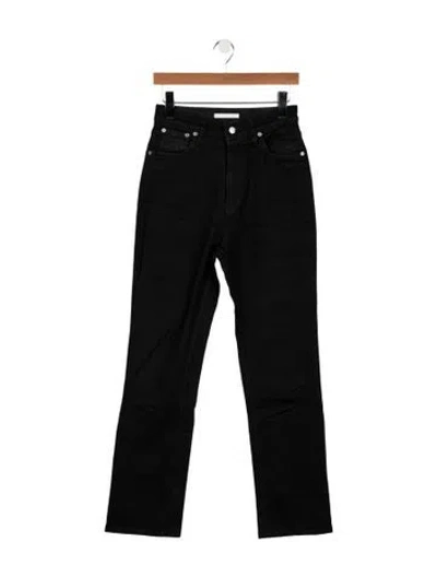 Pre-owned Helmut Lang High-rise Straight Leg Jeans In Black