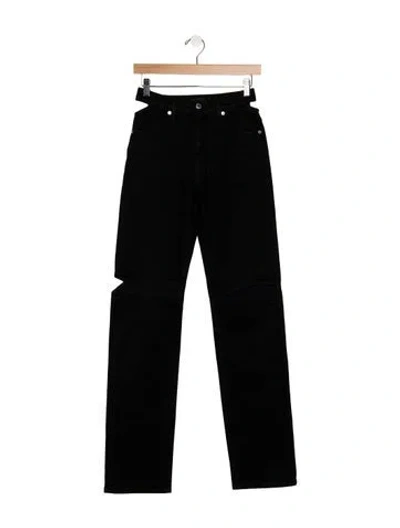 Pre-owned Helmut Lang High-rise Straight Leg Jeans In Black