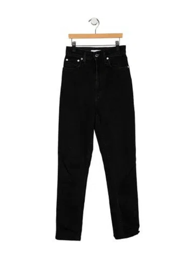 Pre-owned Helmut Lang High-rise Straight Leg Jeans In Black