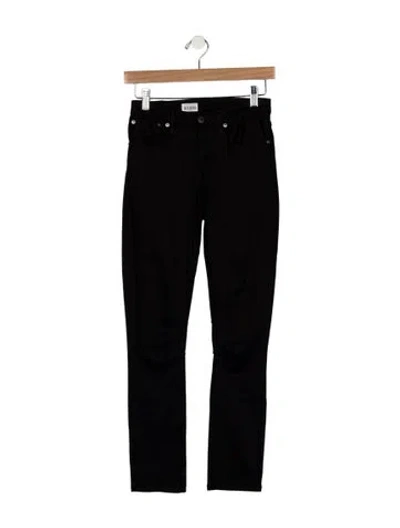 Pre-owned Helmut Lang High-rise Straight Leg Jeans In Black