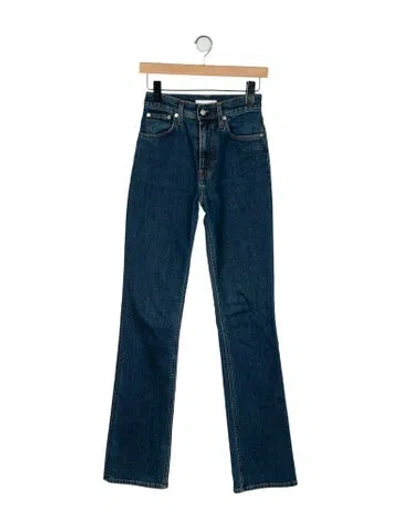 Pre-owned Helmut Lang High-rise Straight Leg Jeans In Blue