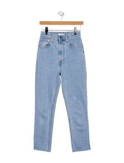 Pre-owned Helmut Lang High-rise Straight Leg Jeans In Blue