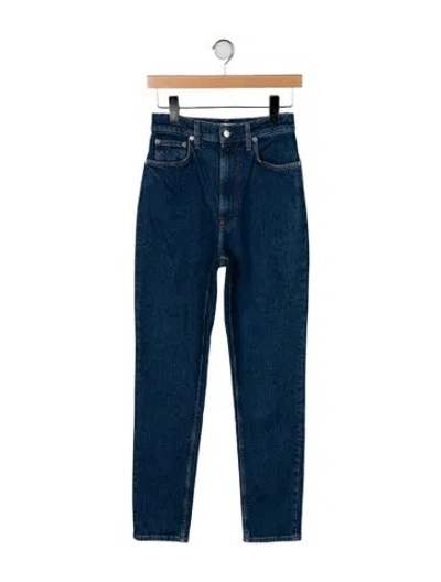 Pre-owned Helmut Lang High-rise Straight Leg Jeans In Blue